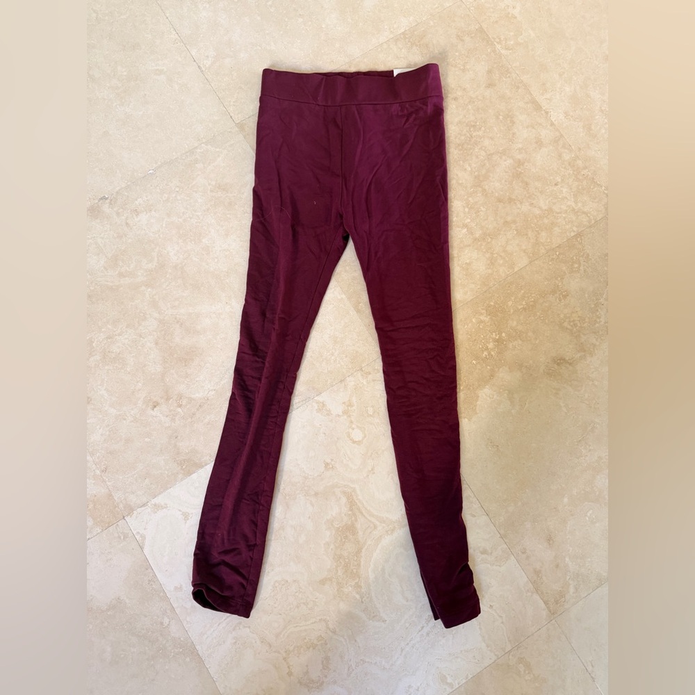 Lou & Grey for LOFT Deep Burgundy Cozy Flipside Leggings- NWT XS